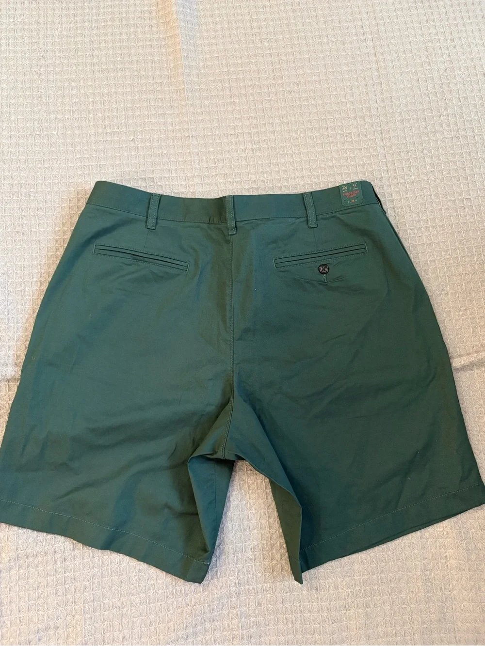 J. Crew Green Flat-Front Men's Chino Shorts